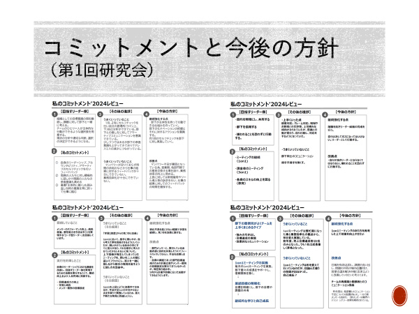 【人財育成研究会】：発表資料